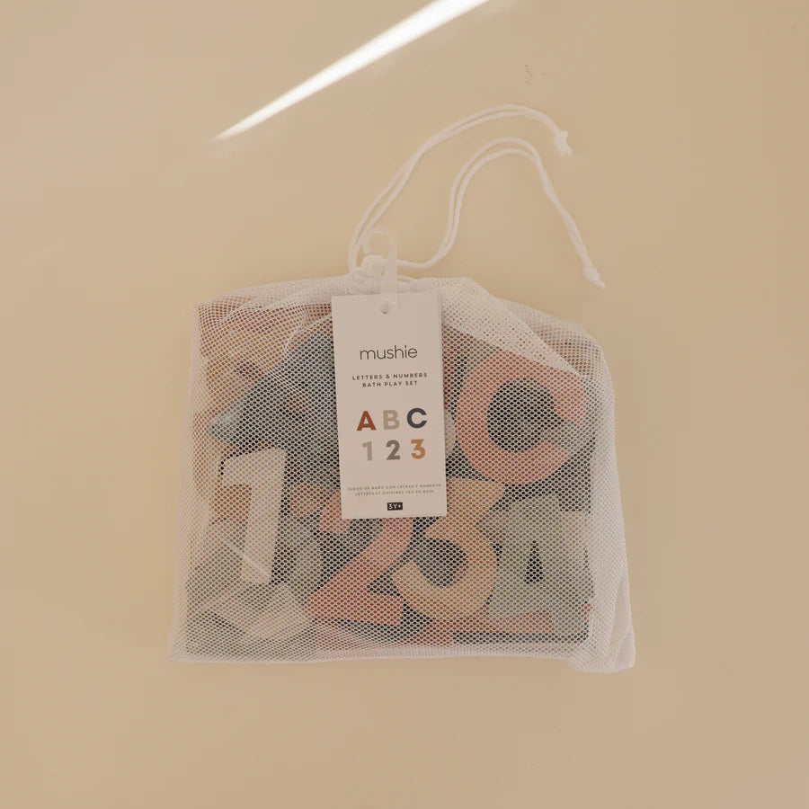 Mushie Letters & Numbers Bath Play Set