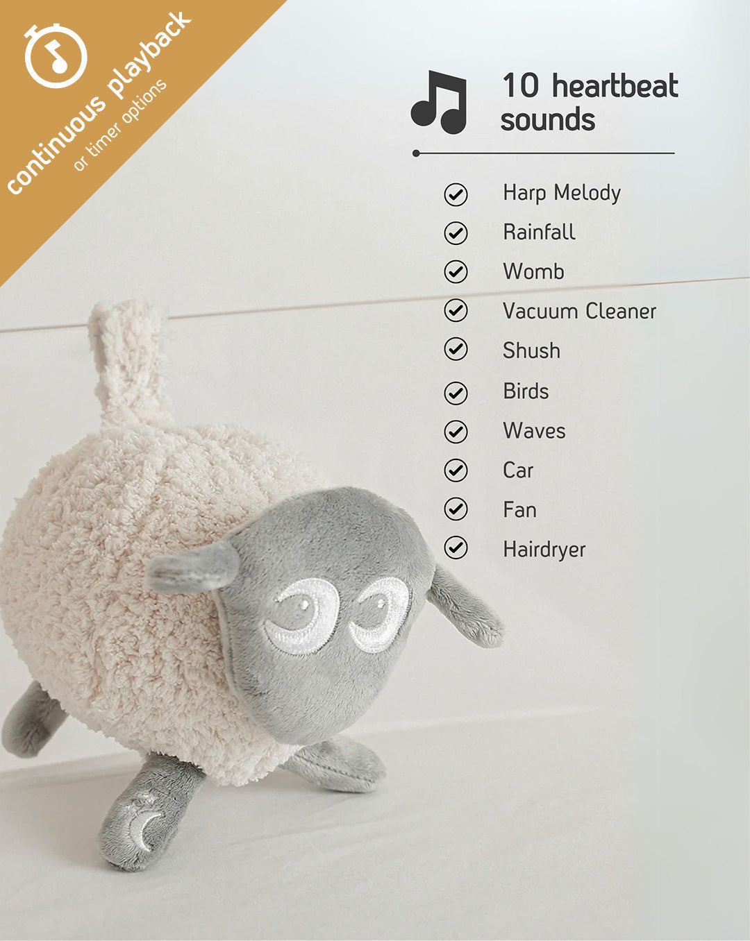 Ewan Deluxe Baby Shushing Sleep Sheep