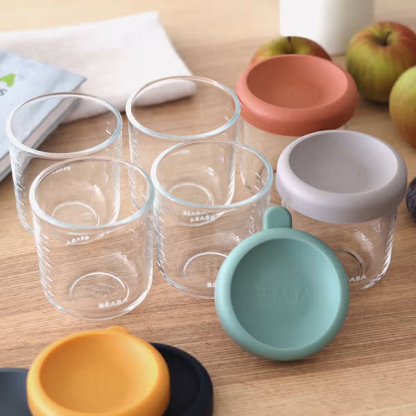 Beaba Set of Six 5 oz baby Food Jars - Sunrise