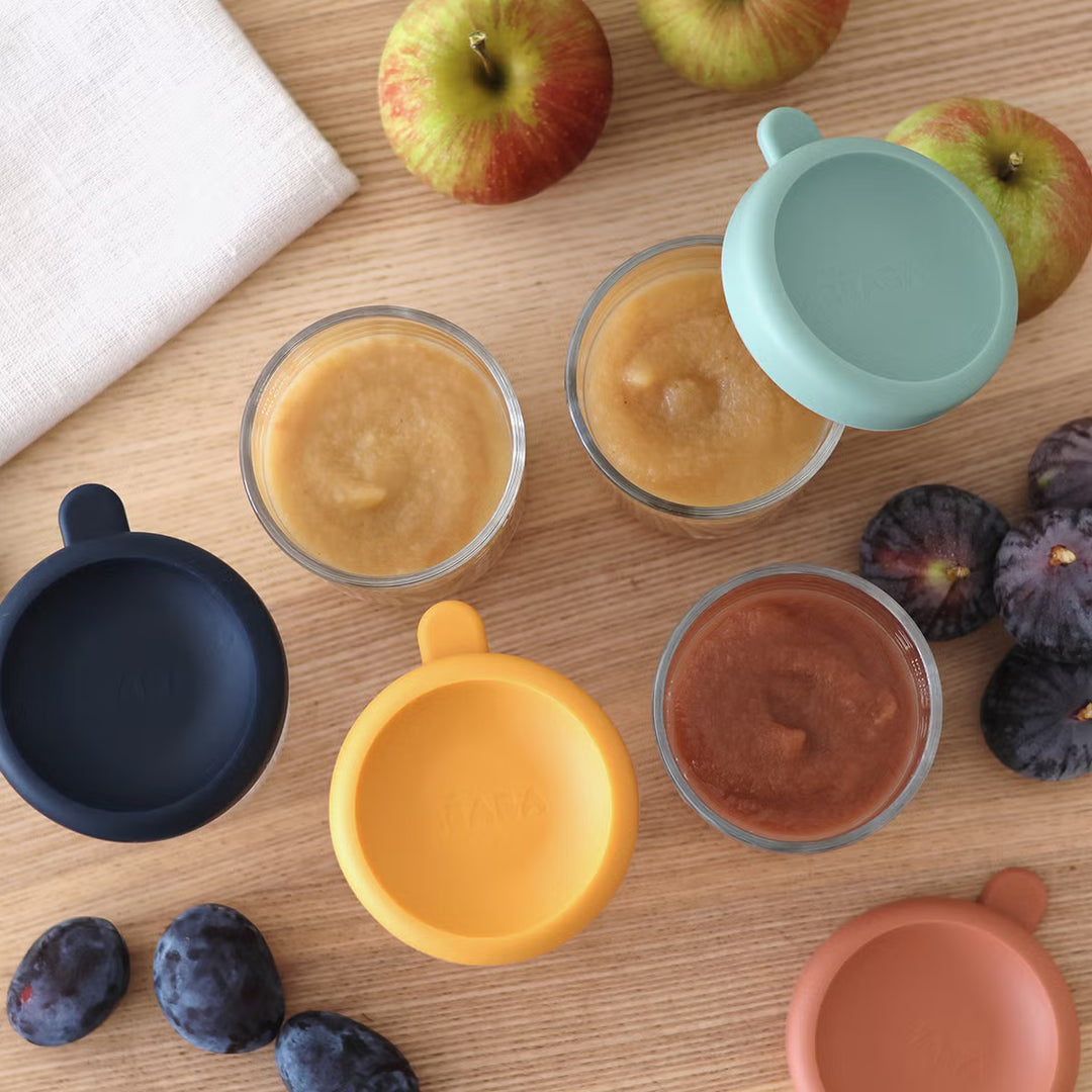 Beaba Set of Six 5 oz baby Food Jars - Sunrise