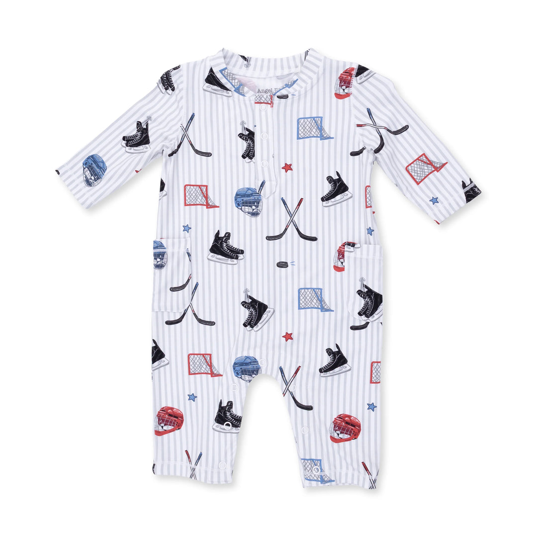 Angel Dear Uni Romper - Hockey Stripe