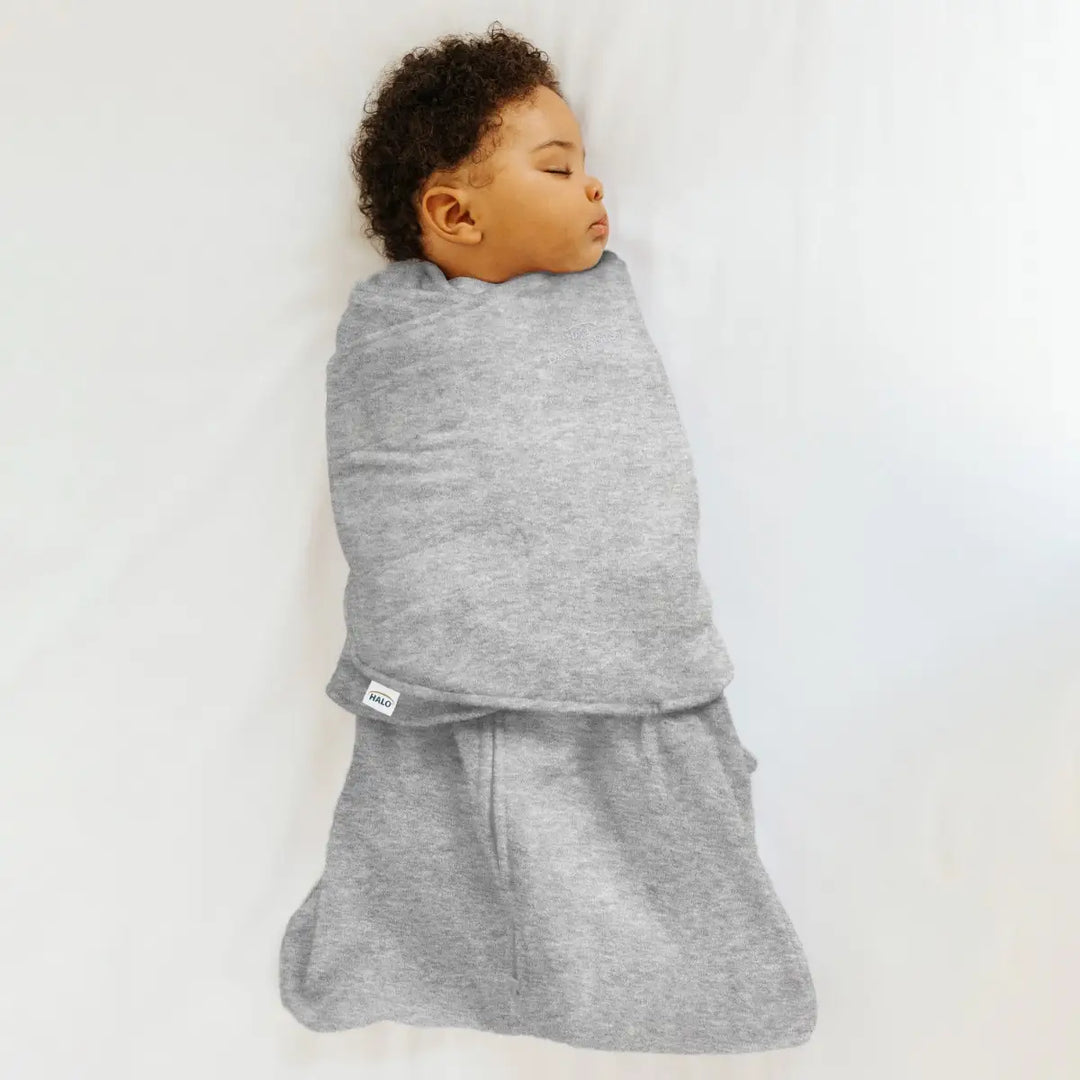 Halo Sleepsack Swaddle 100 Cotton Heather Gray 1.5 Tog Baby Grand