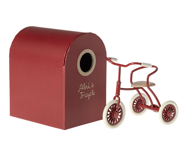 Maileg Mouse Abri a tricycle - Red