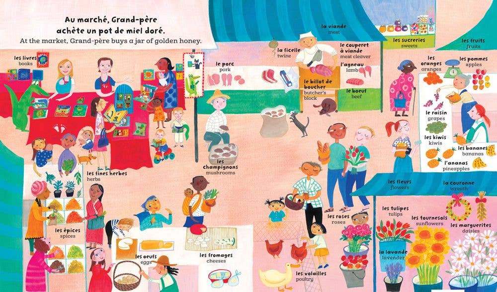 My Big Barefoot Book of French and English Words Hard Cover Book