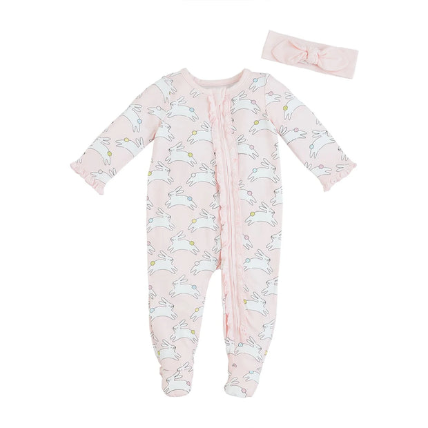 Pink Bunny Sleeper w/Headband