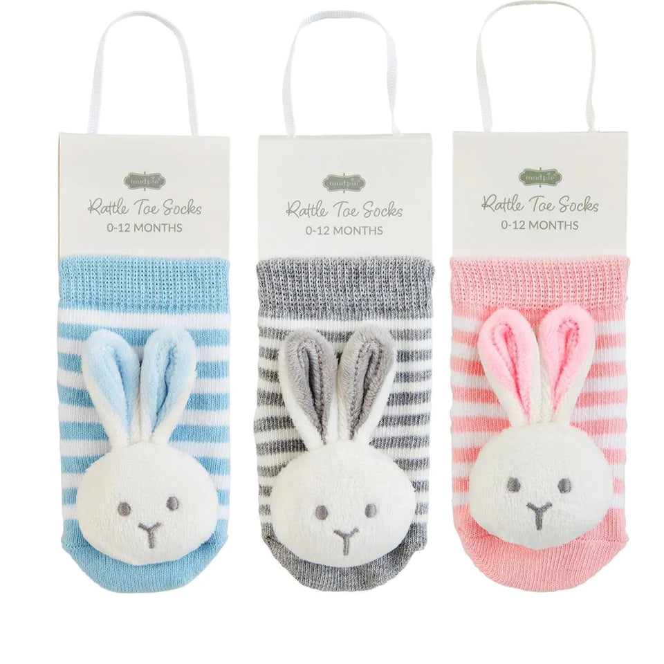 Bunny Rattle Toes Socks