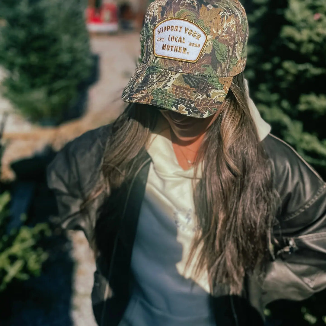 Mother Hats - Support Your local Mother Patch Camo