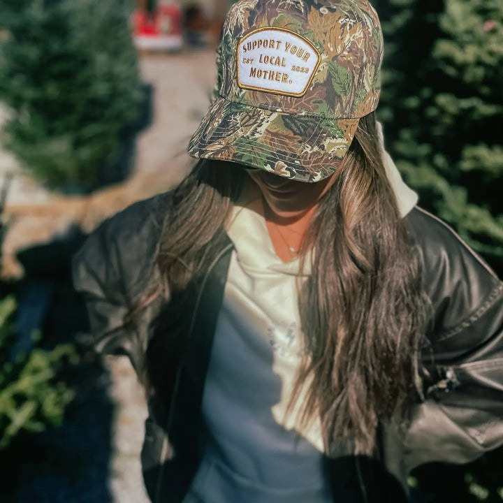 Mother Hats - Support Your local Mother Patch Camo