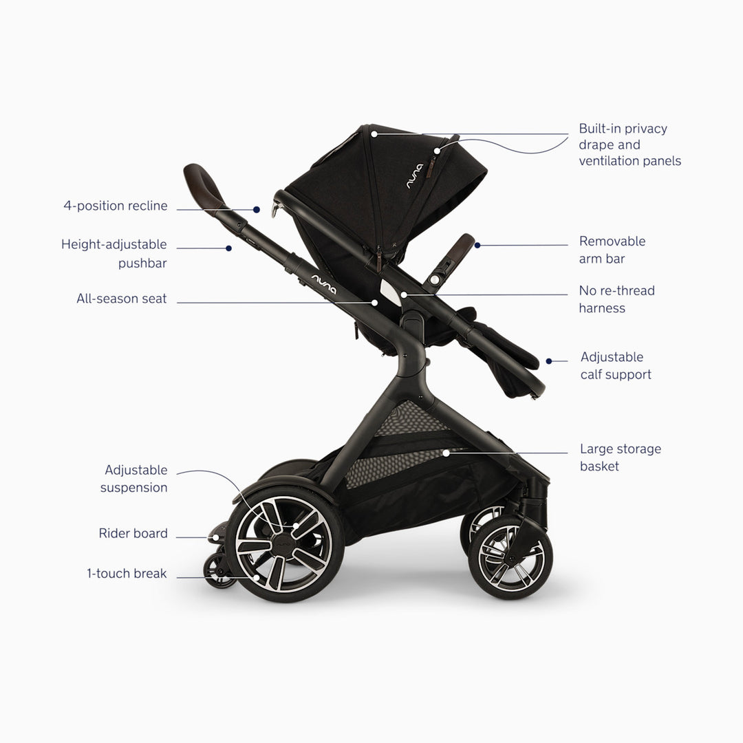 Nuna DEMI Next Stroller + Rider Board