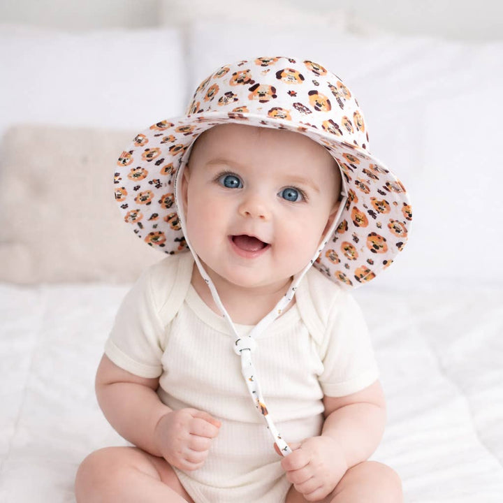 Huggalugs Bucket Hat UPF 50+ with Adjustable Breakaway Strap - Puppy
