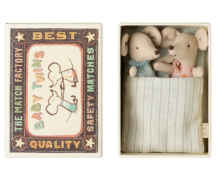 Maileg Baby Mice in Matchbox - Twins
