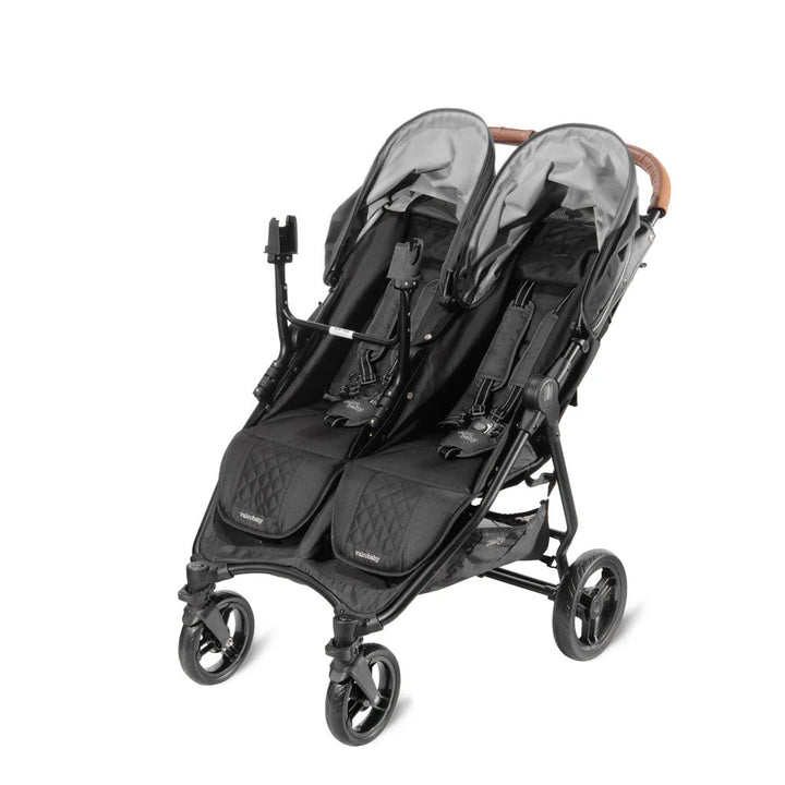 Valcobaby Slim Lightweight Twin Stroller - Licorice