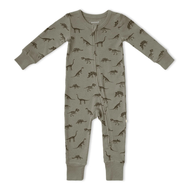 Make Make Organic 2-Way Zip Romper - Dino