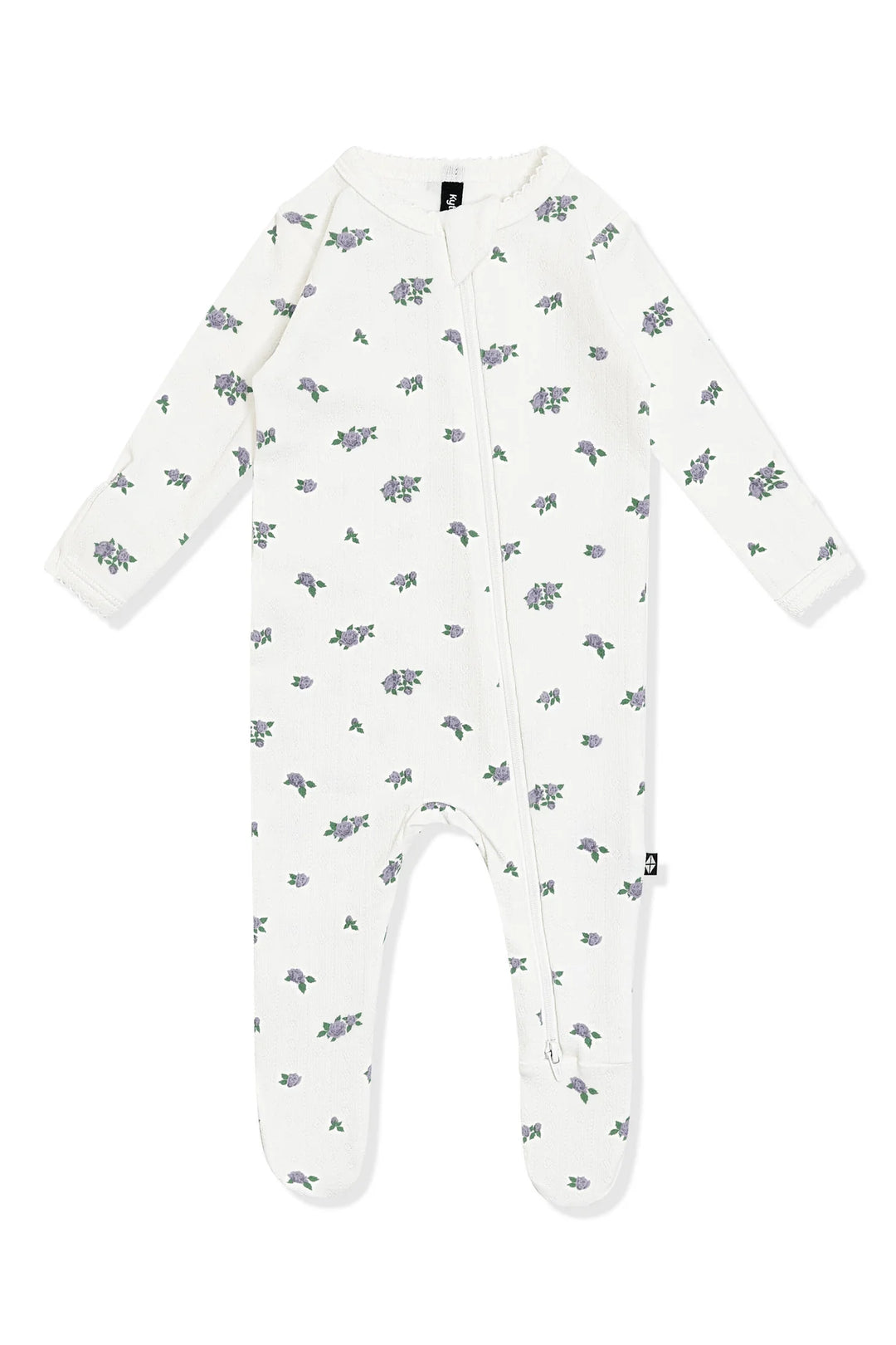 Kyte Baby Zippered Footie - Spray Rose (0-3M)