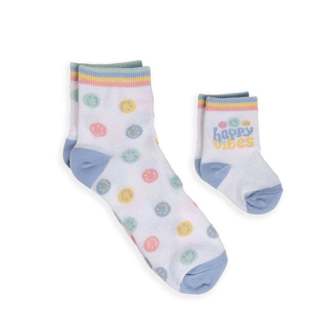 JuJuBe Mama & Me Socks Set Happy Baby Vibes