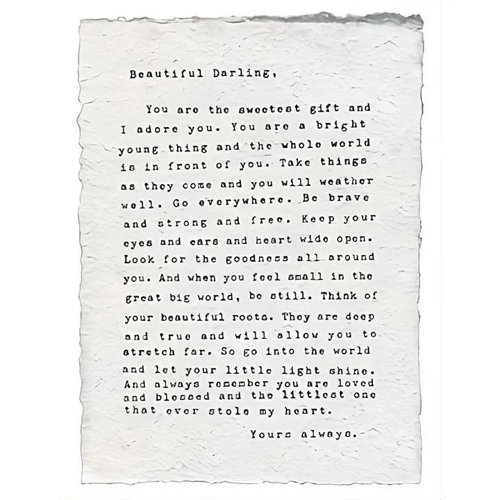 Sugarboo & Co. Handmade Paper Print Letter To Sophie 12"x16"