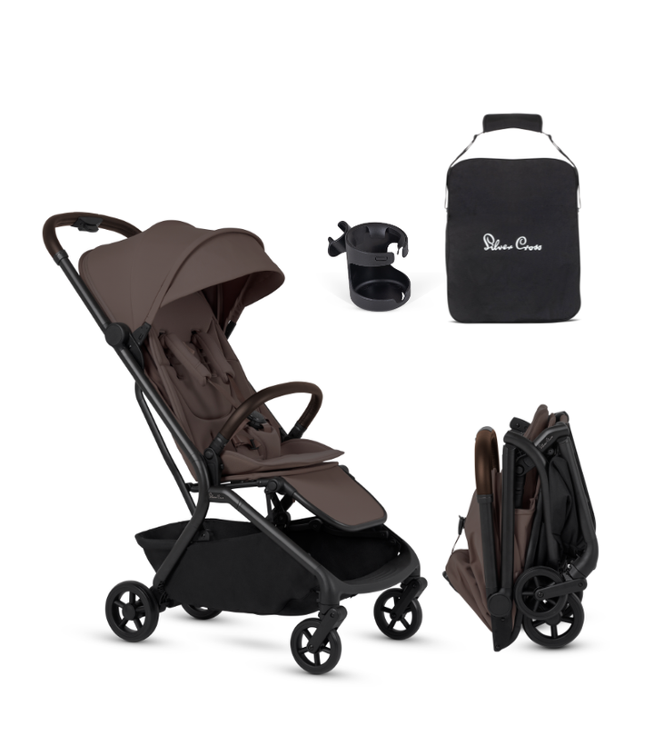 Silver Cross Nia Stroller Travel Bundle - Chocolate