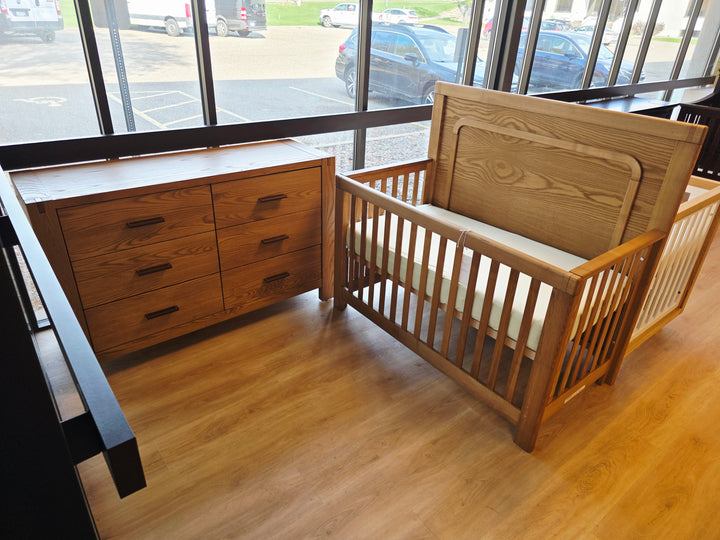 Nartart Toscano Convertible Crib + Double Dresser - Wheat - FLOOR MODEL