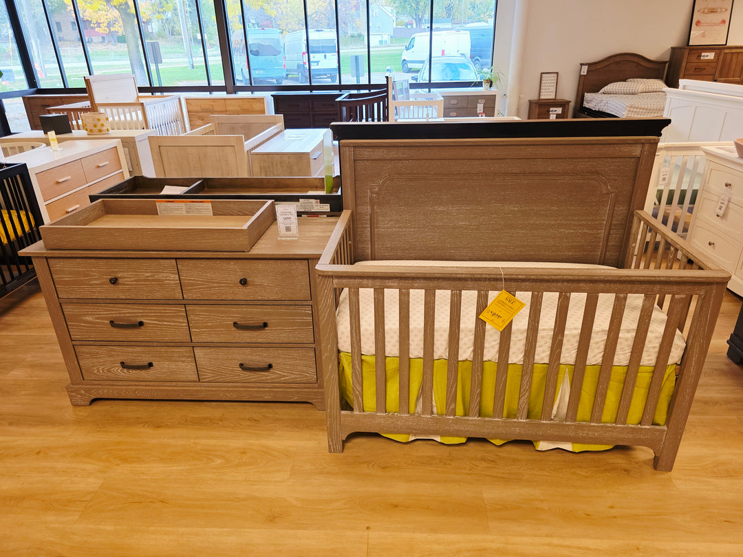 Natart Nest Emerson Crib + Dresser + Changer - Sugar Cane - FLOOR MODEL