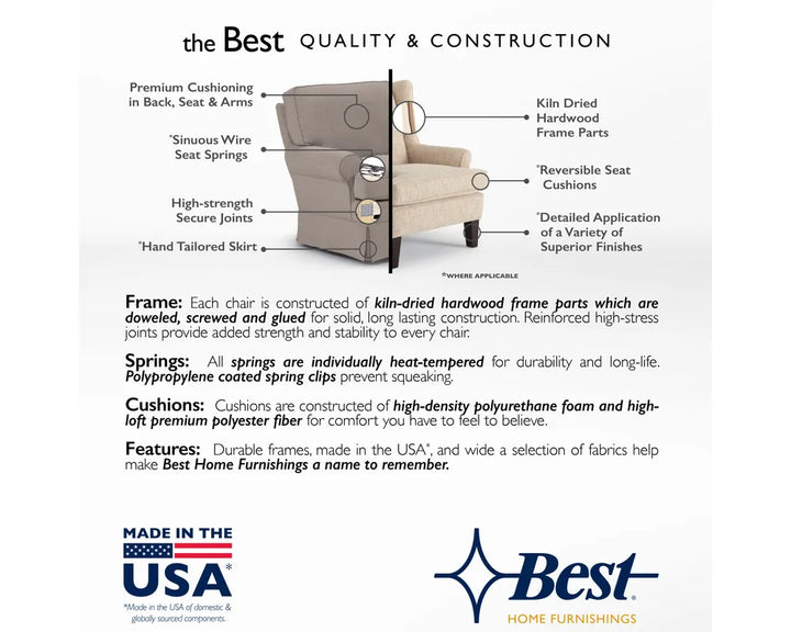 Best Chairs Josey Swivel Glider Recliner