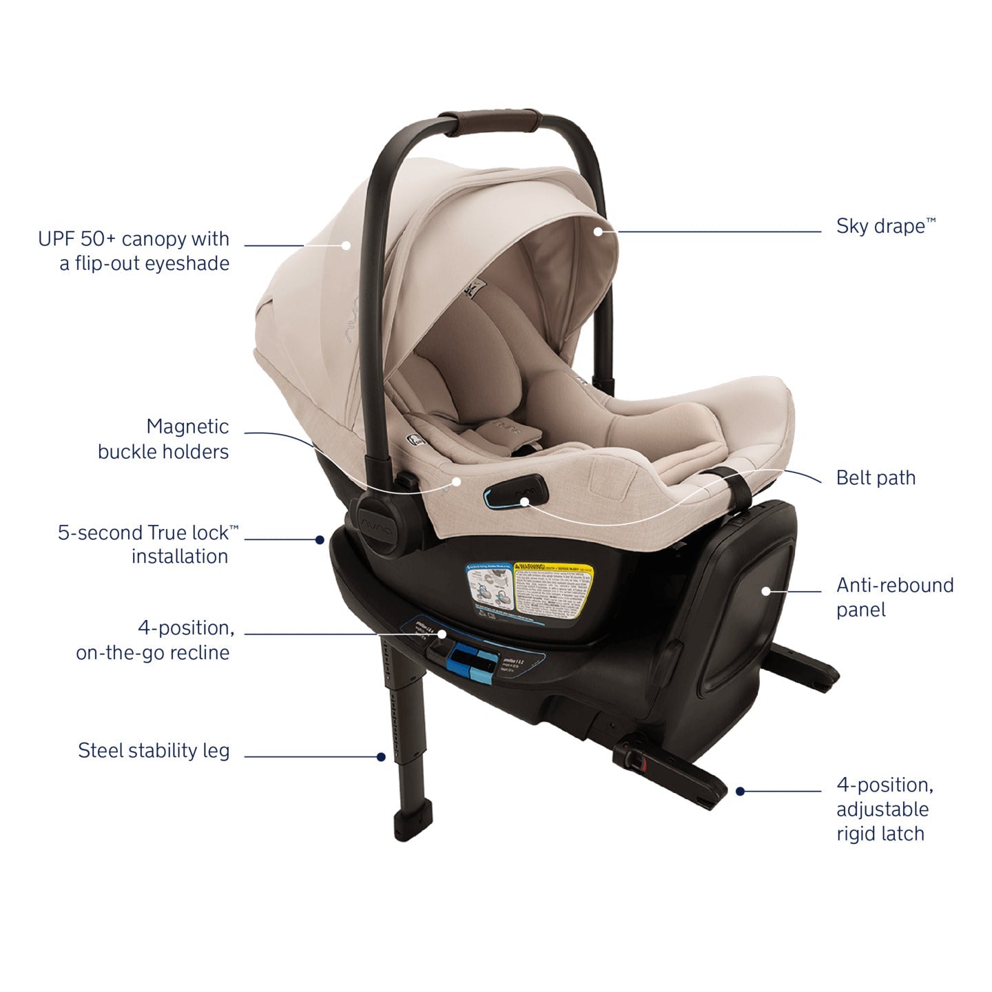 Nuna PIPA Aire RX Infant Car Seat + RELX Base – Baby Grand