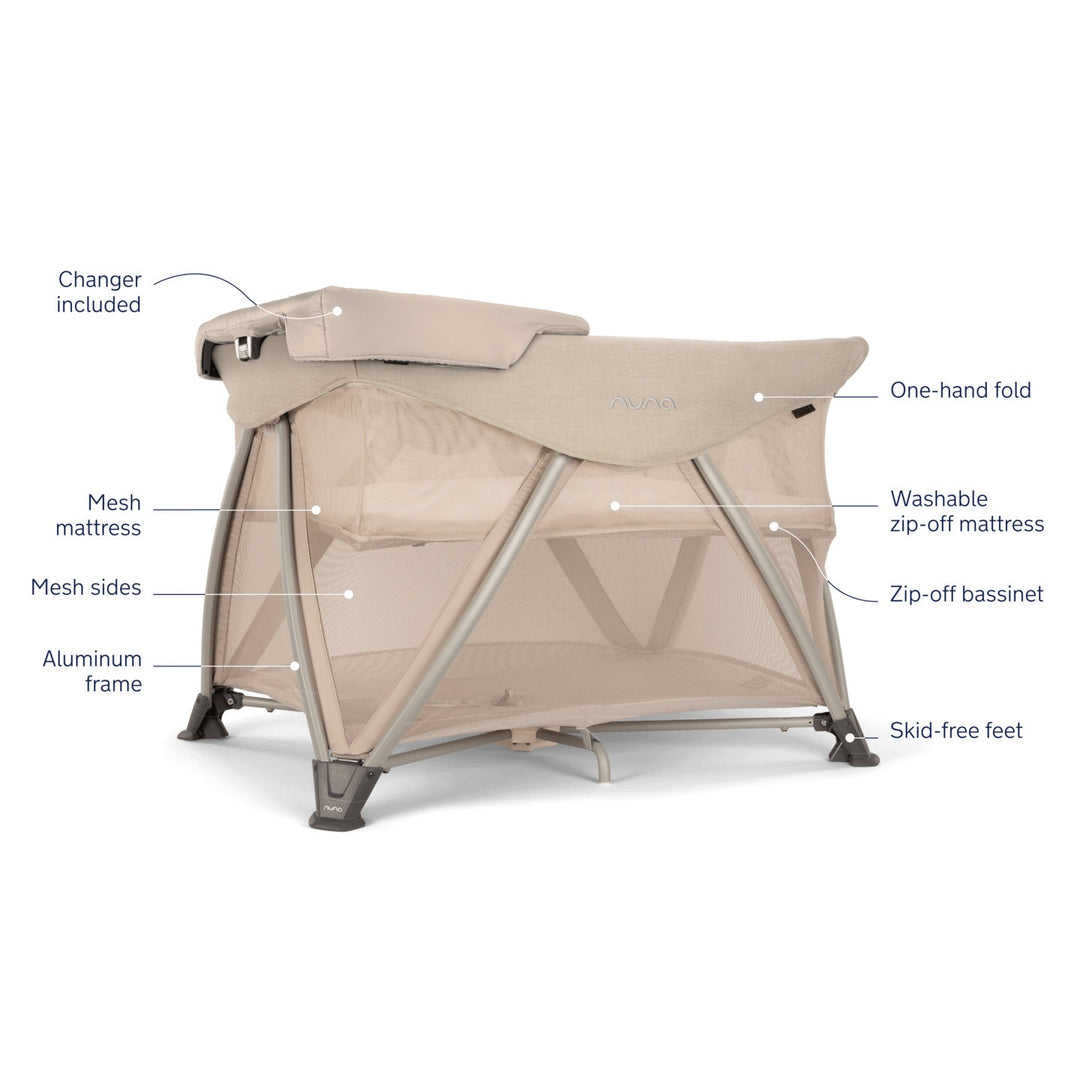 Nuna SENA Aire Playard with Zip-Off Bassinet + Changer – Baby Grand