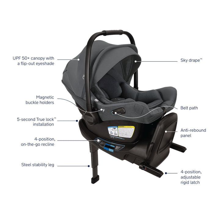 Nuna PIPA Aire RX Infant Car Seat + RELX Base