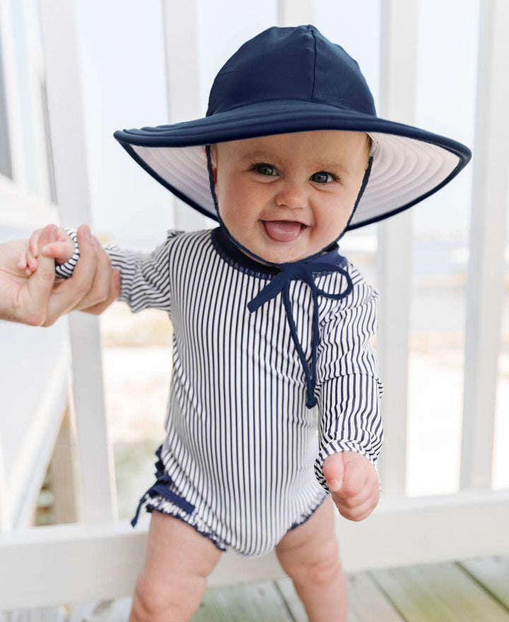 RuffleButts + RuggedButts Swim Hat - Navy