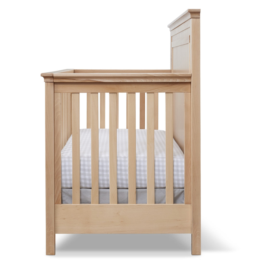 light brown crib and dresser set Mid-Century Crib and 6 Drawer Dresser Nursery Set in Walnut