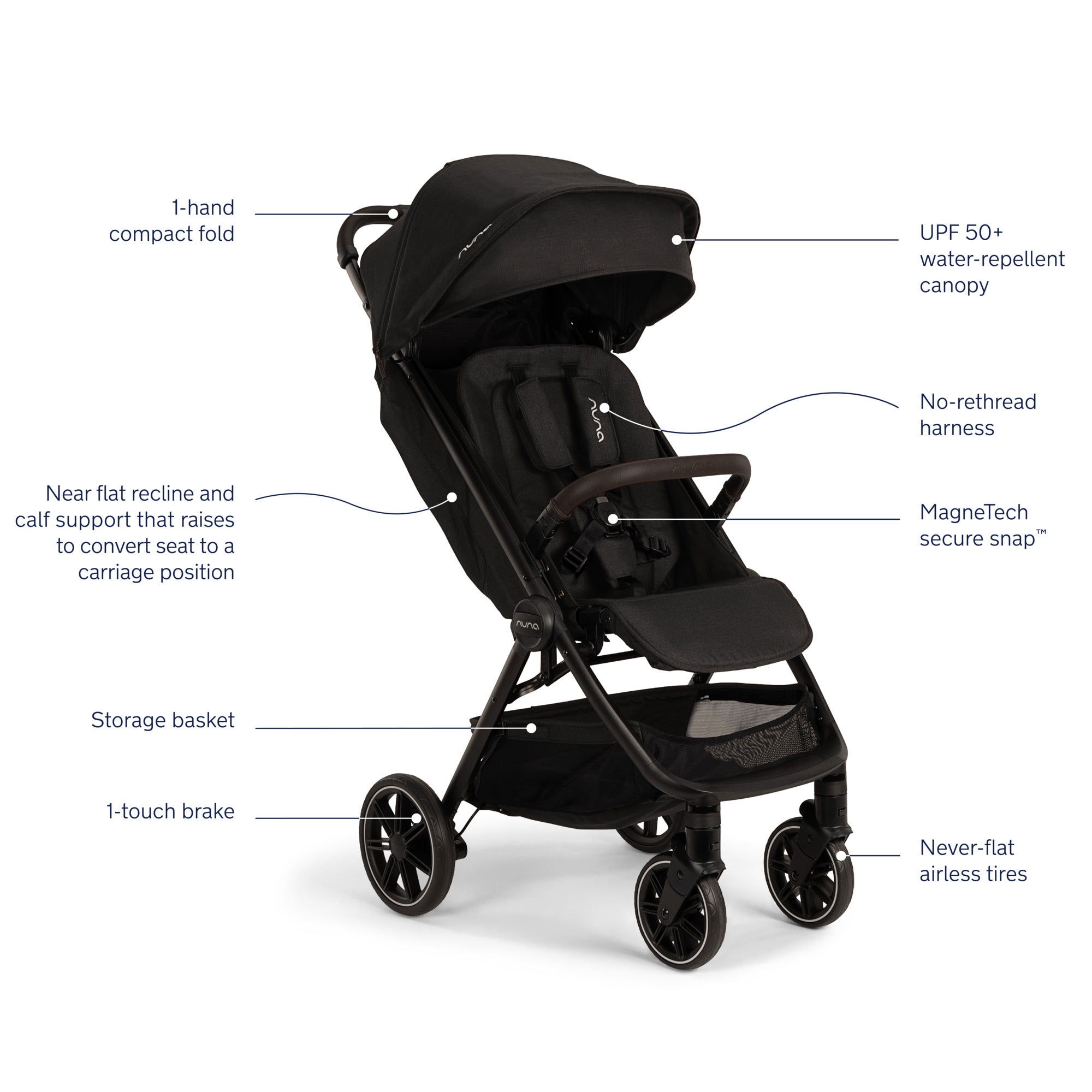 Nuna TRVL LX Stroller + Carry Bag – Baby Grand