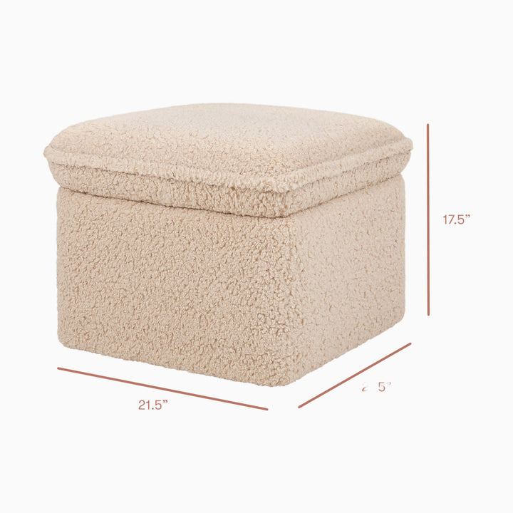 Babyletto Cali Storage Ottoman in Eco-Performance Fabric | Water Repellent & Stain Resistant