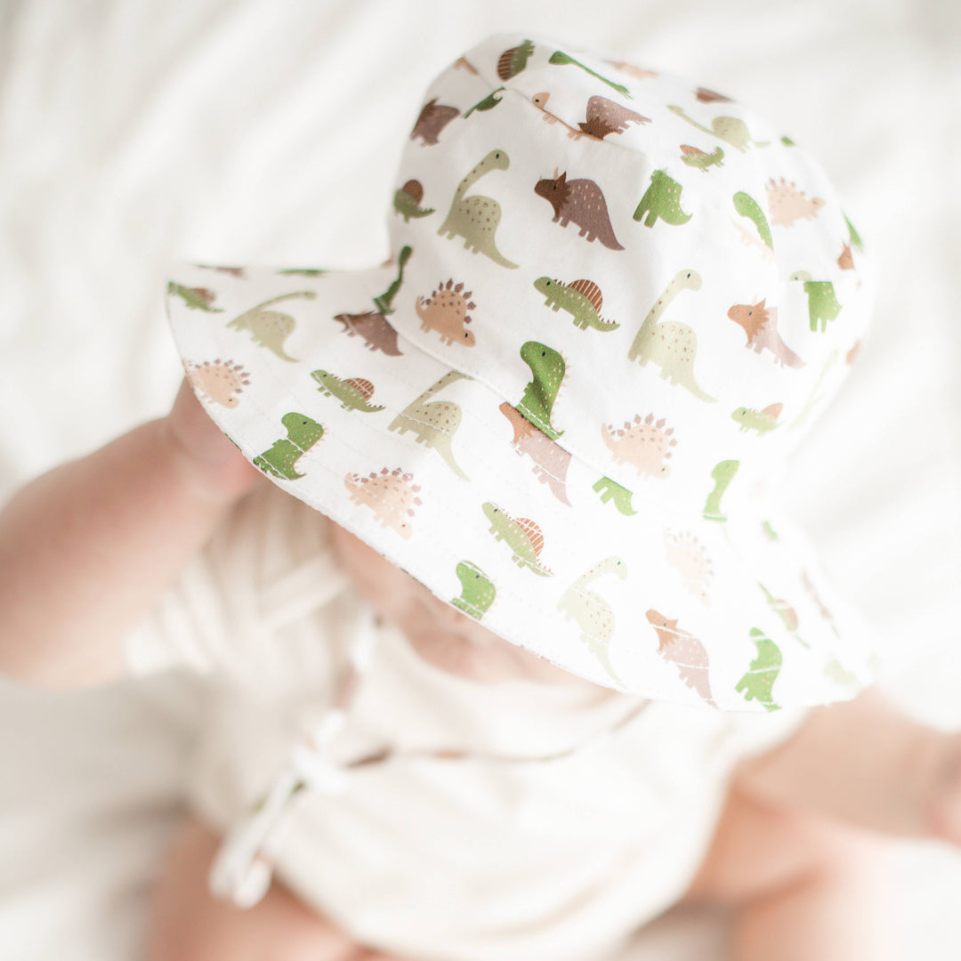 Huggalugs Bucket Hat UPF 50+ Baby & Toddler - Dino