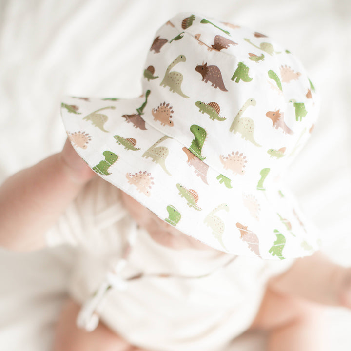 Huggalugs Bucket Hat UPF 50+ Baby & Toddler - Dino