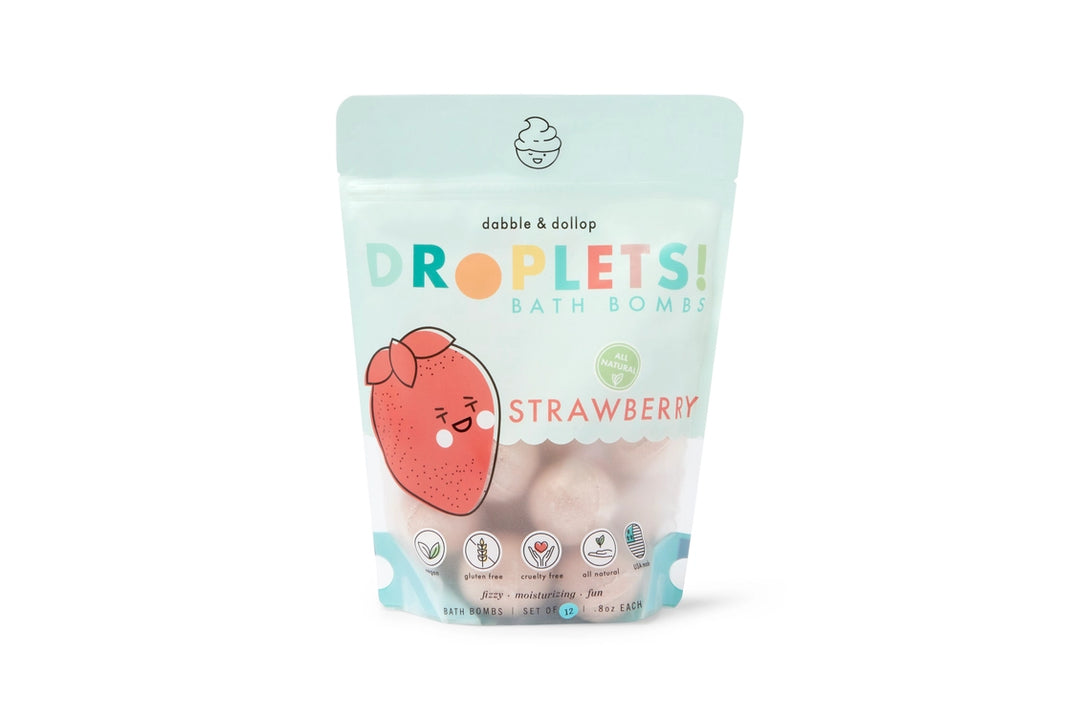 Dabble & Dollop Natural Fizzy Strawberry Bath Bombs