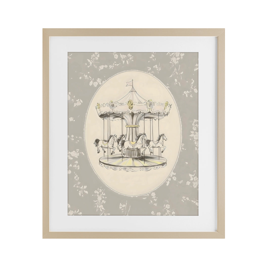 Gentle Carousel Art Print Framed