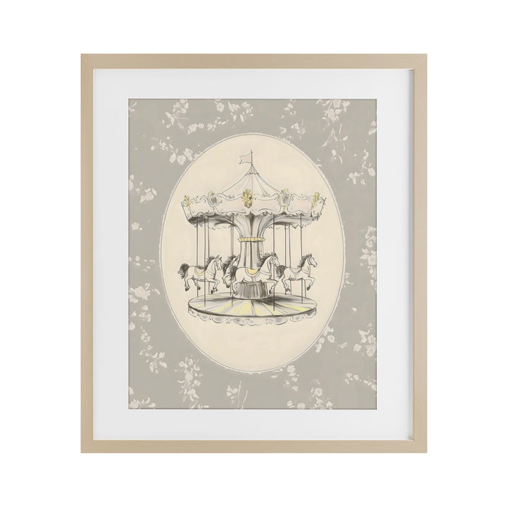 Gentle Carousel Art Print Framed