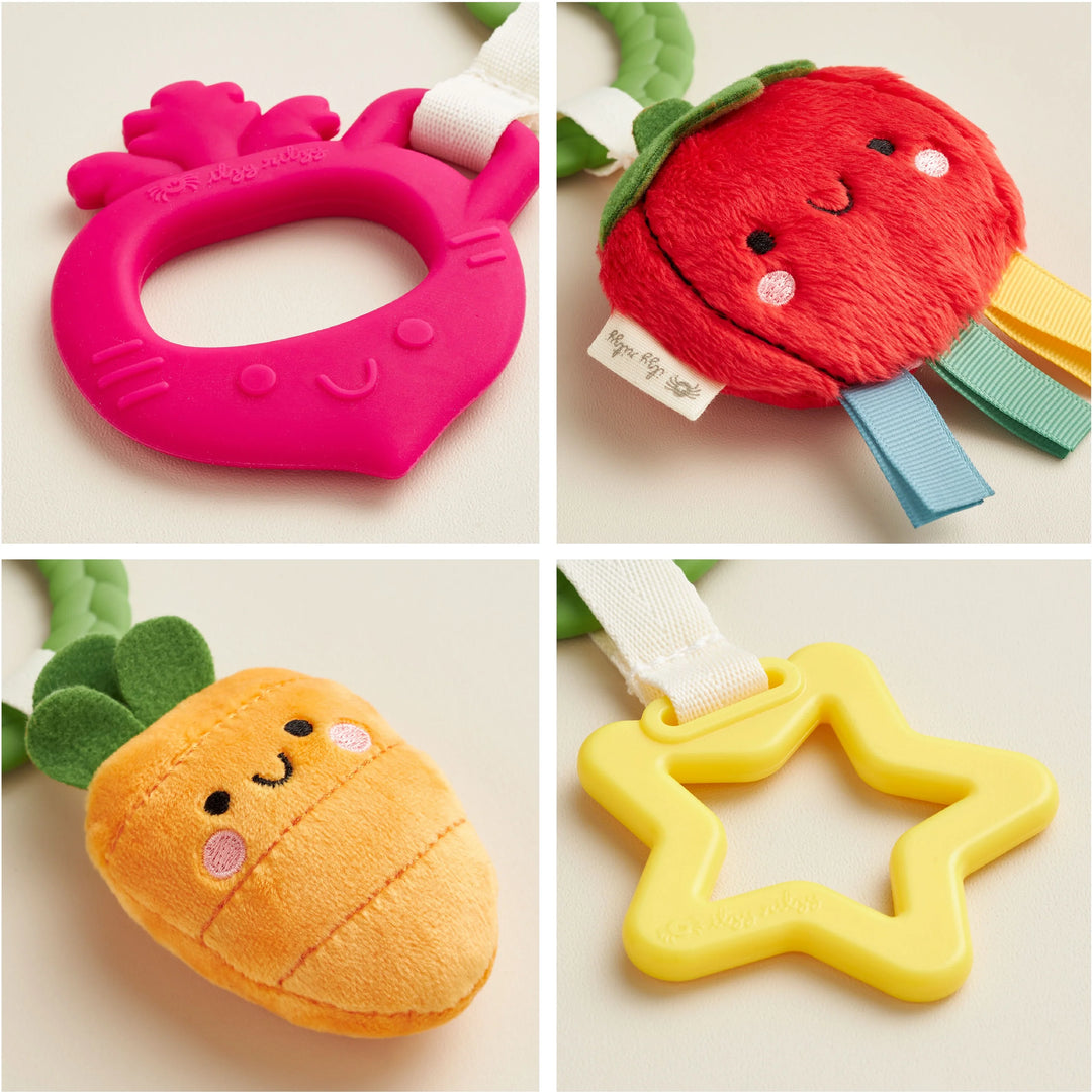Itzy Rity Bitzy Busy Ring Teething Activity Toy - Veggie
