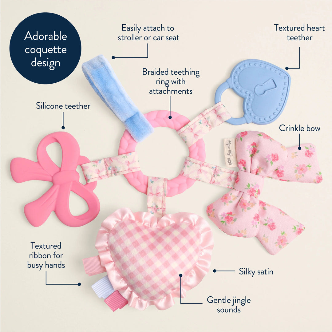 Itzy Rity Bitzy Busy Ring Teething Activity Toy - Bow