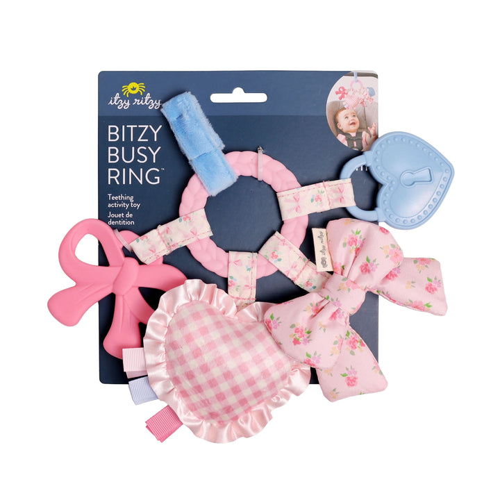Itzy Rity Bitzy Busy Ring Teething Activity Toy - Bow