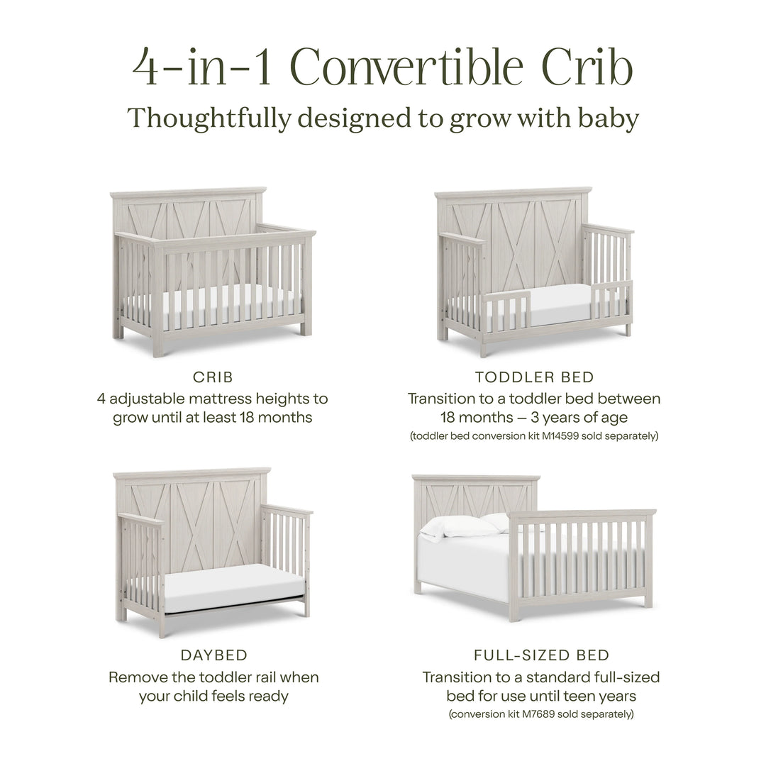 Monogram by Namesake Emory 4-in-1 Convertible Crib