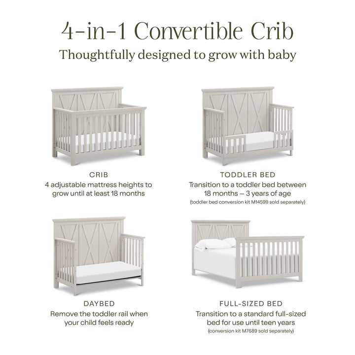 Monogram by Namesake Emory 4-in-1 Convertible Crib