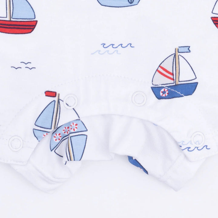 Polo Shortie Romper- Sailboat