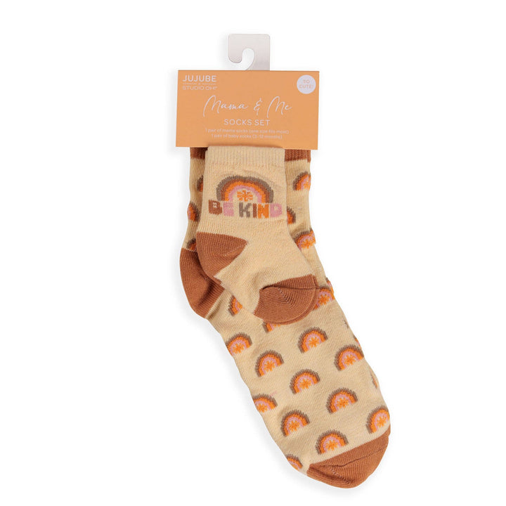 JuJuBe Mama & Me Socks Set - Be Kind Rainbows