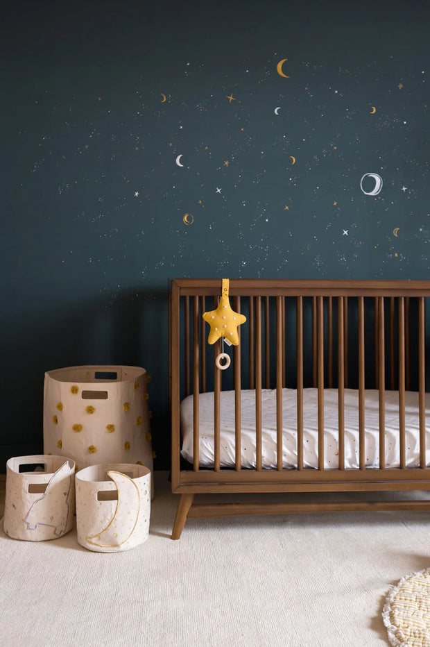 Pehr Organic Cotton Crib Sheet - Celestial