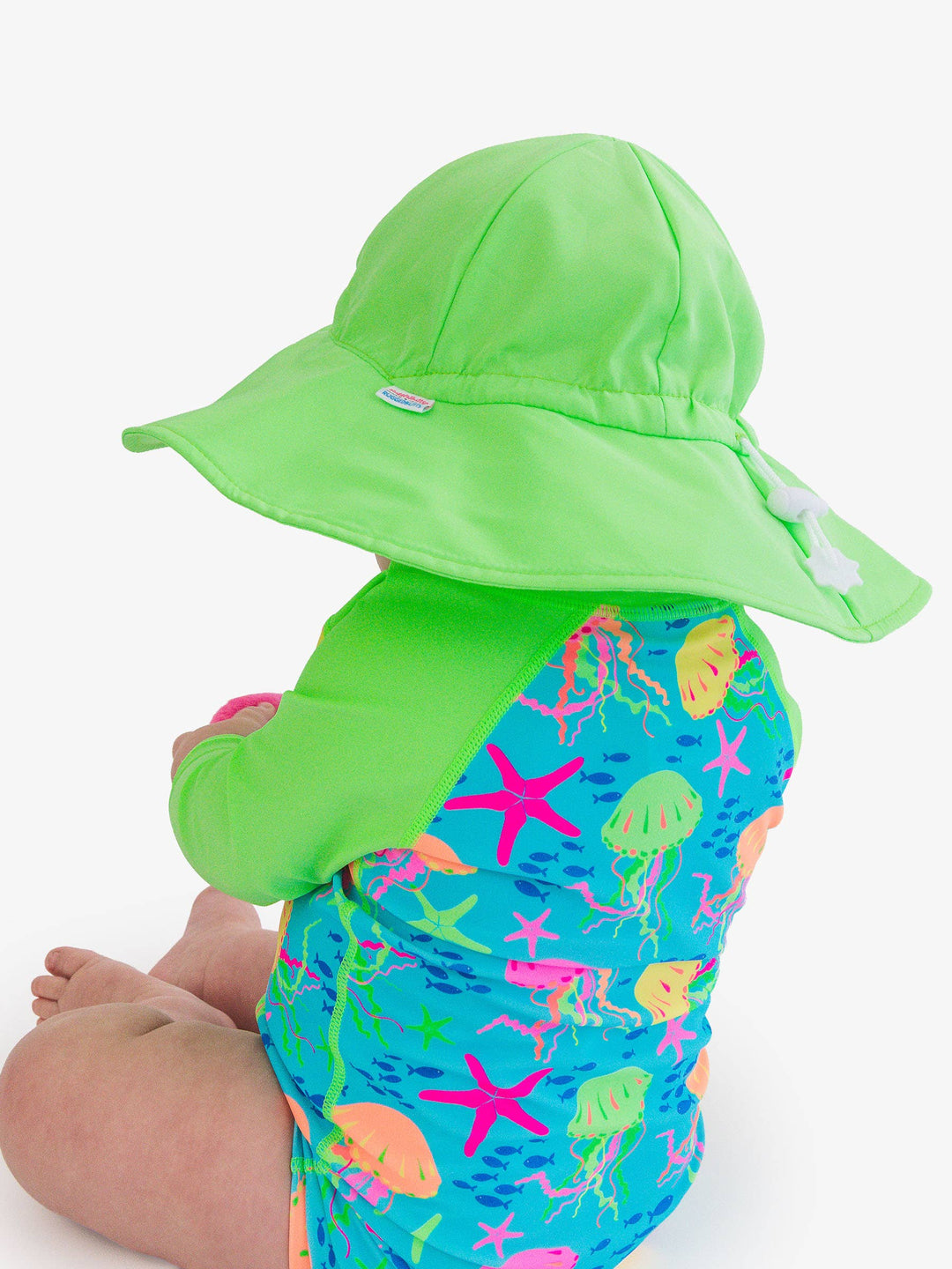RuffleButts + RuggedButts Sun Protective Hat - Neon Honeydew