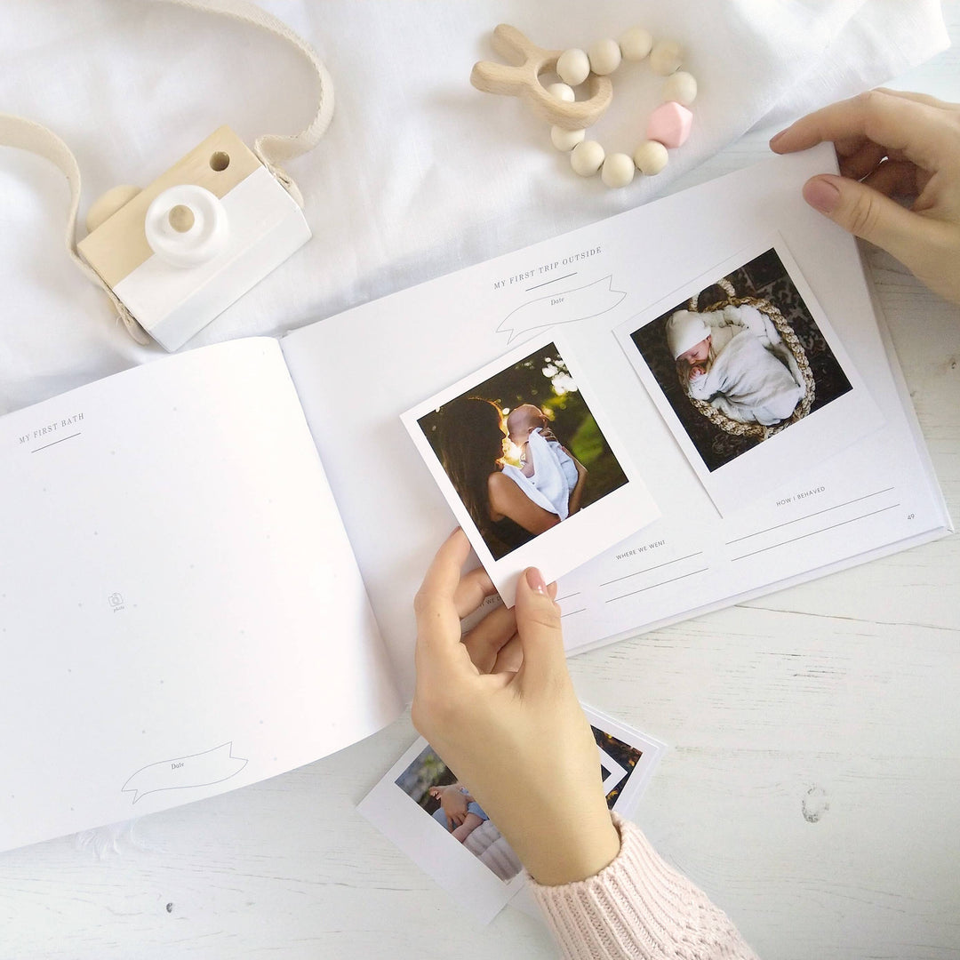 Blush and Gold My Baby Journal Newborn Keepsake Memory Book Gift