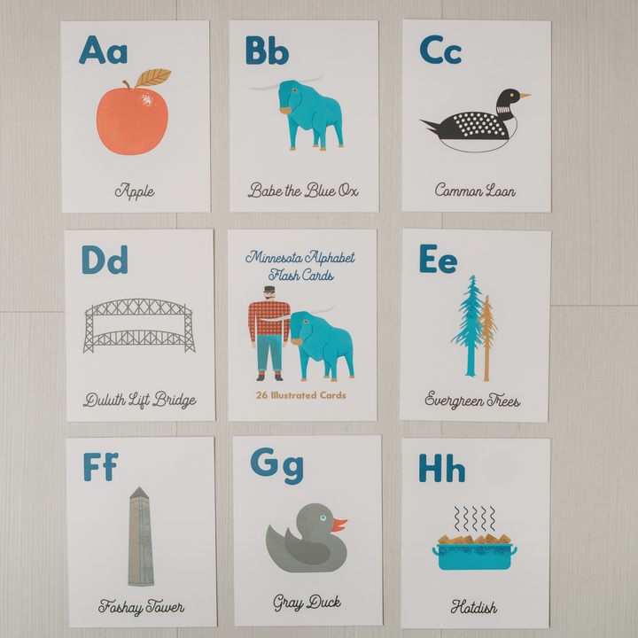 Children's Minnesota Alphabet Flash Cards