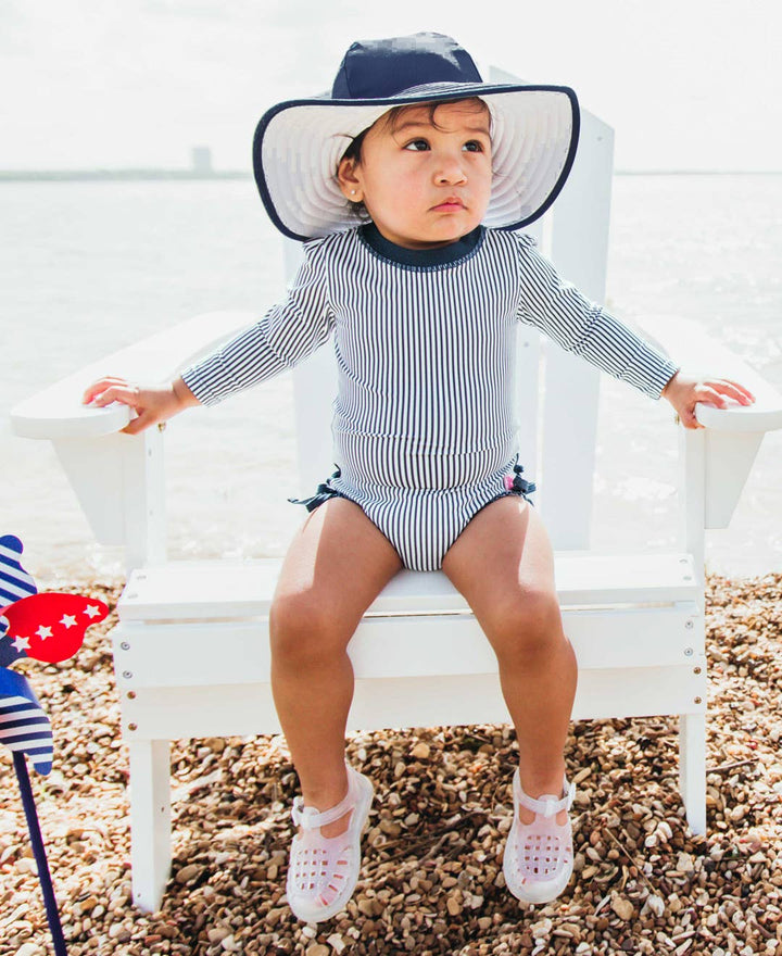 RuffleButts + RuggedButts Swim Hat - Navy