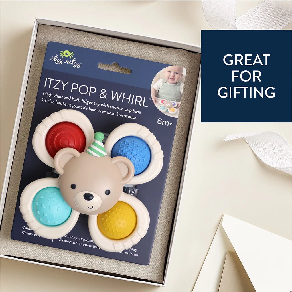 Itzy Ritzy Pop & Whirl Fidget Spinner Toy - Bear