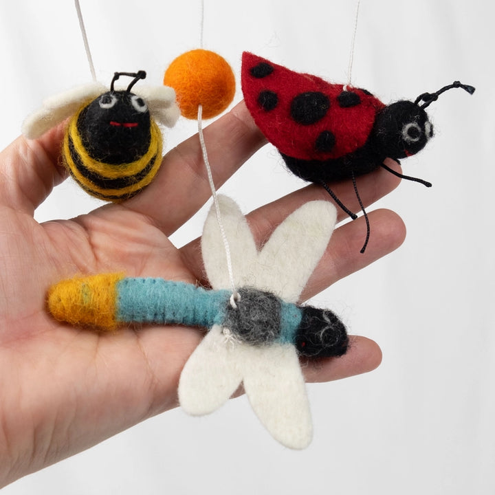 Garden Friends Felted Mobile